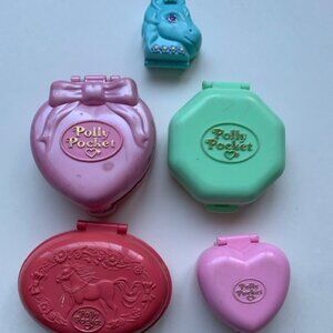 Vintage Polly Pocket Compact Lot w/ Figures